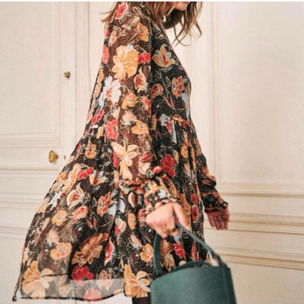 Sézane Odile Dress in Multicoloured Floral
